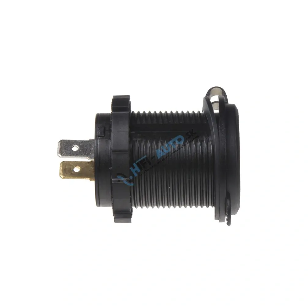 2x USB nabíjačka s voltmetrom vodeodolná do panelu, červená