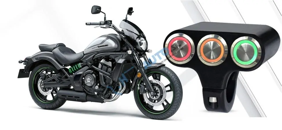 Spínače svetiel/predátorov/zvukových systémov na motocykel