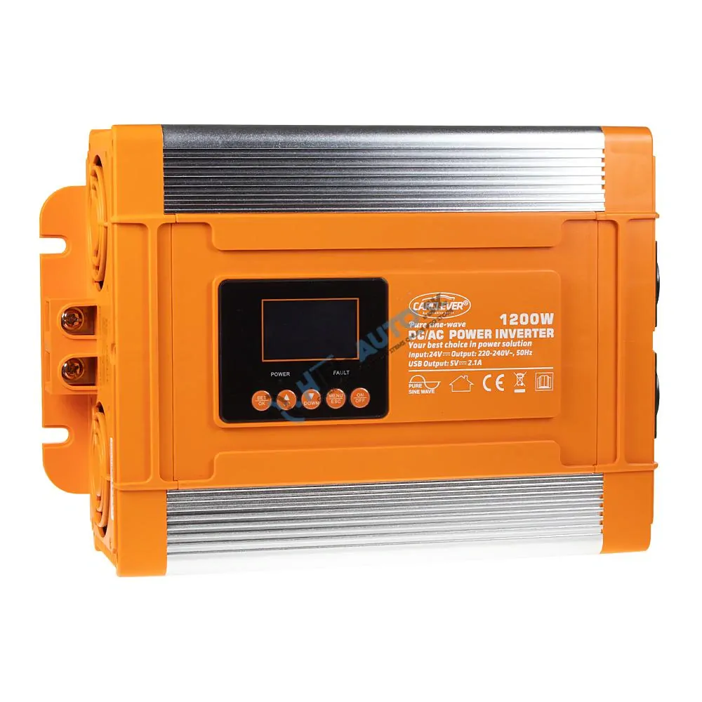 Sínusový menič napätia z 24/230V, 1200W/displej