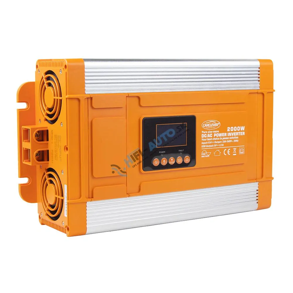 Sínusový menič napätia z 12/230V, 2000W/displej