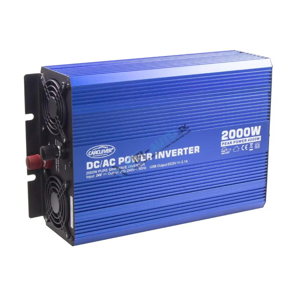 Sínusový menič napätia z 24/230V + USB, 2000W
