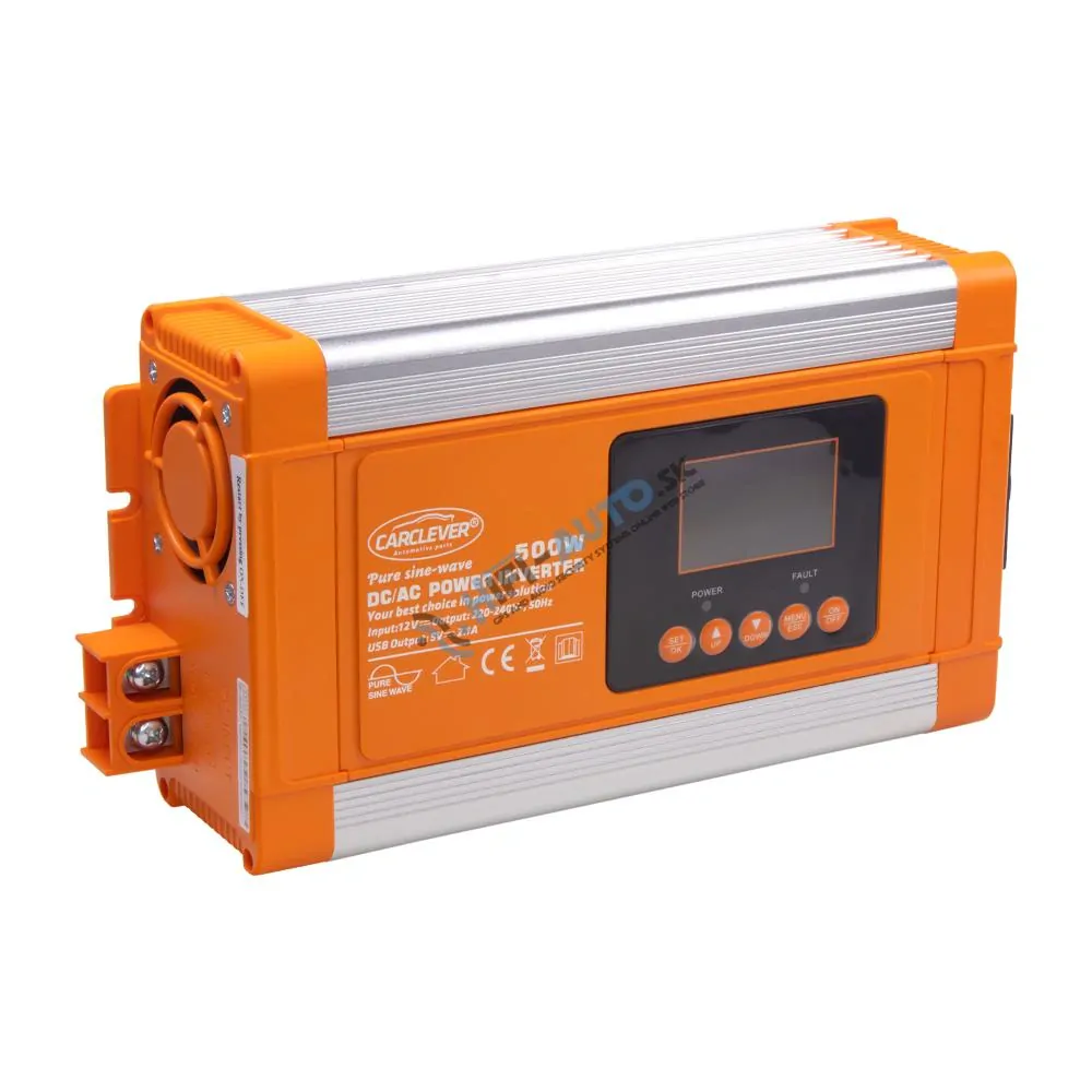 Sínusový menič napätia z 12/230V, 500W/displej