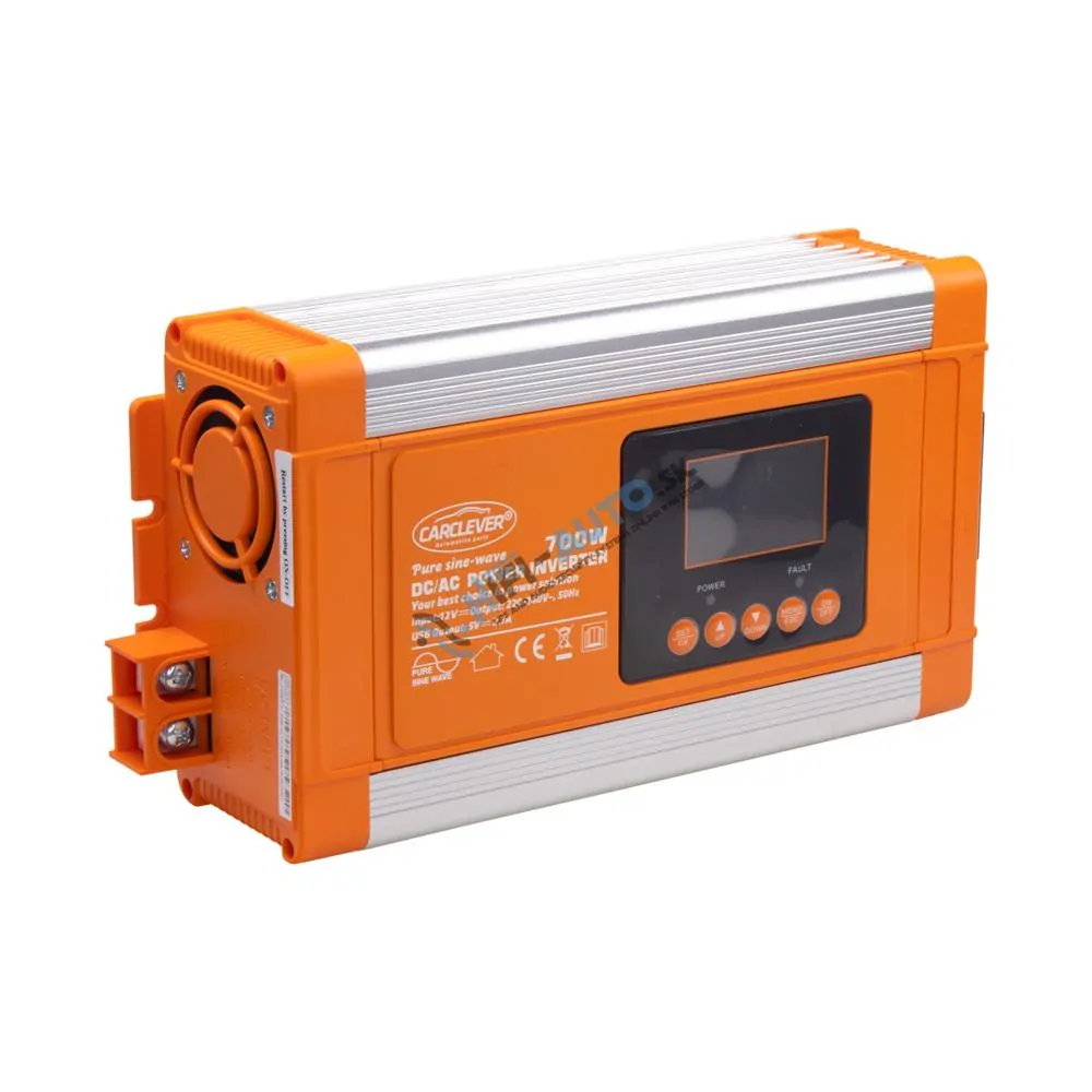 Sínusový menič napätia z 12/230V, 700W/displej