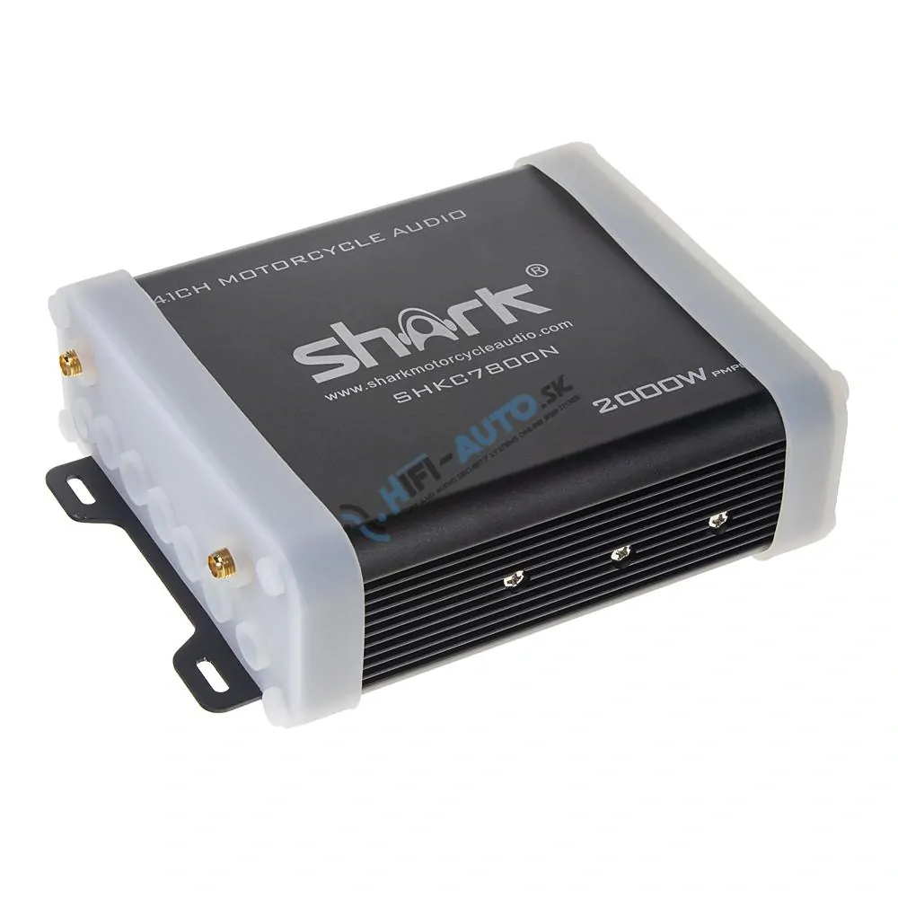 4.1CH zvukový systém na motocykel, skúter, ATV, loď s FM, USB, AUX, BT, čierne