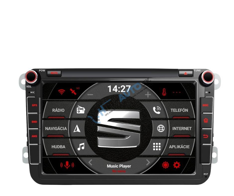 Škoda, VW, SEAT 8" Android 15 autorádio s WIFI, GPS, USB, BT LOW