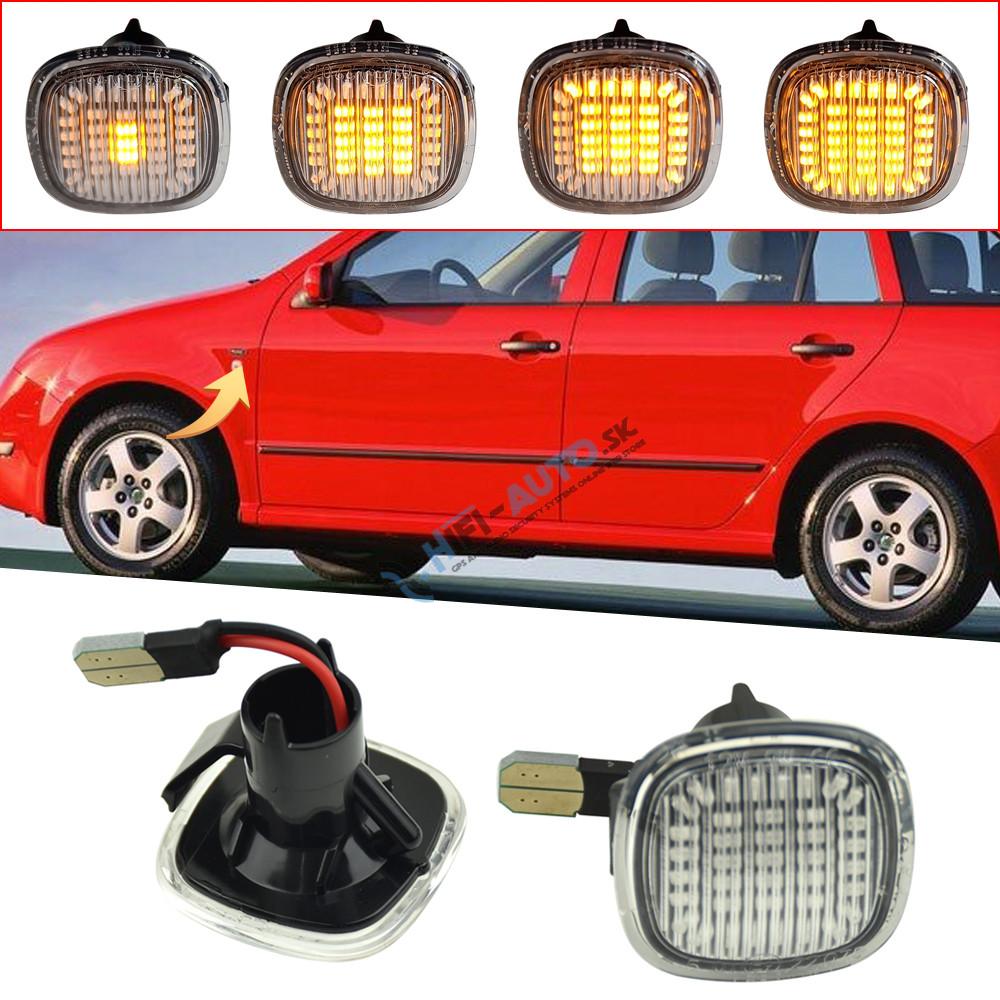 LED dynamické blinkre Škoda, Audi, Seat oranžové