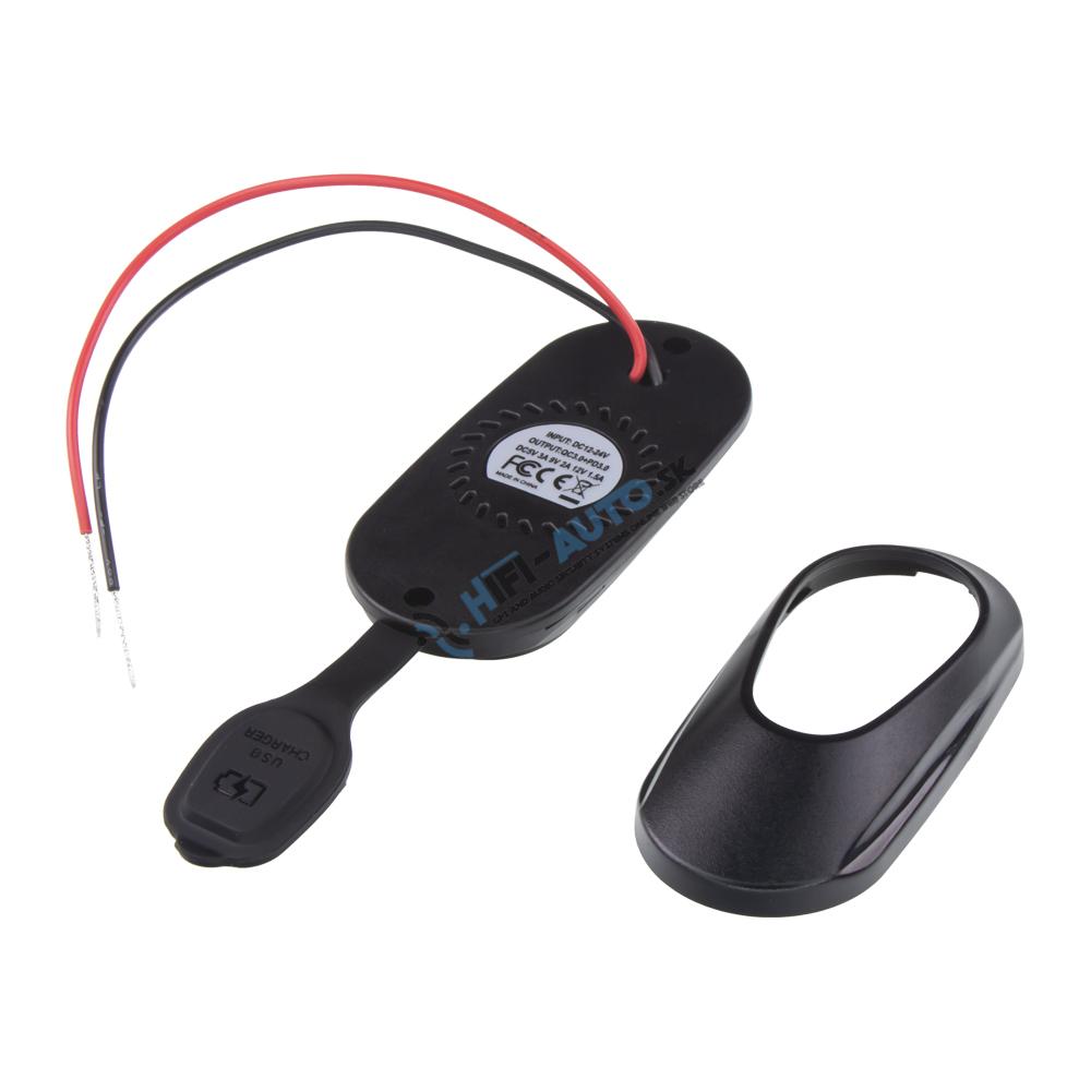 USB QC3.0 + USB-C PD3.0 zásuvka 12/24V, montáž na povrch
