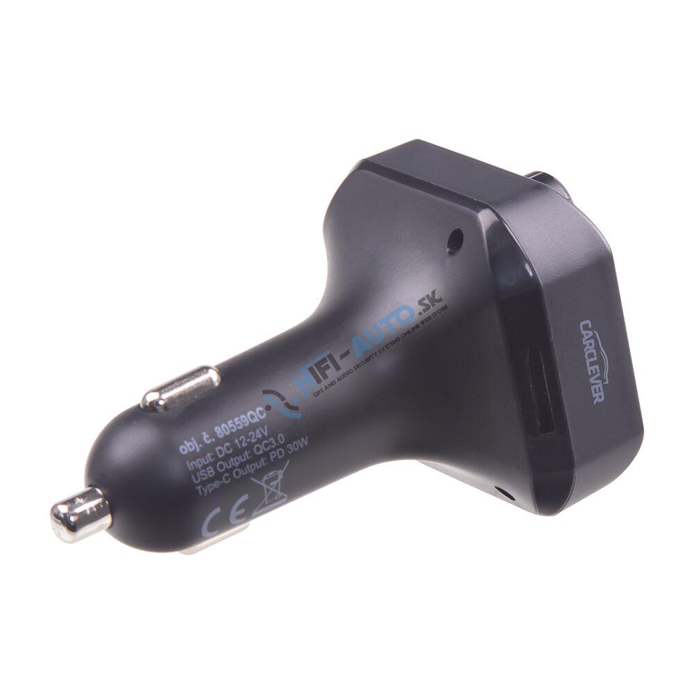 Bluetooth/MP3/FM modulátor bezdrôtový s SD portom do CL s 3D stereo, USB-C / USB