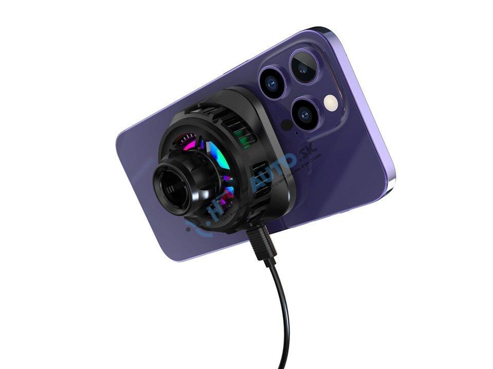 Magnetický držiak s Qi dobíjaním s aktívnym chladením do mriežky ventilácie (MagSafe compatible)
