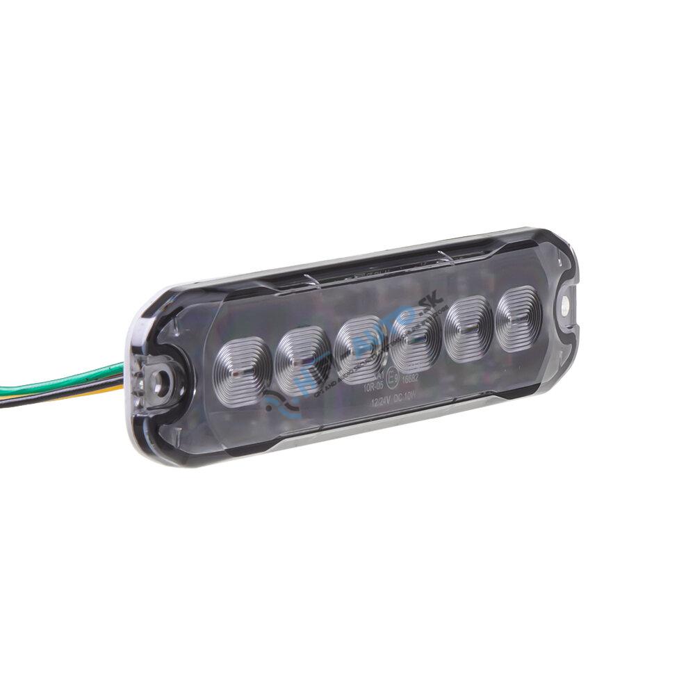 PROFI SLIM výstražné LED svetlo vonkajšie, červené, 12-24V, ECE R10