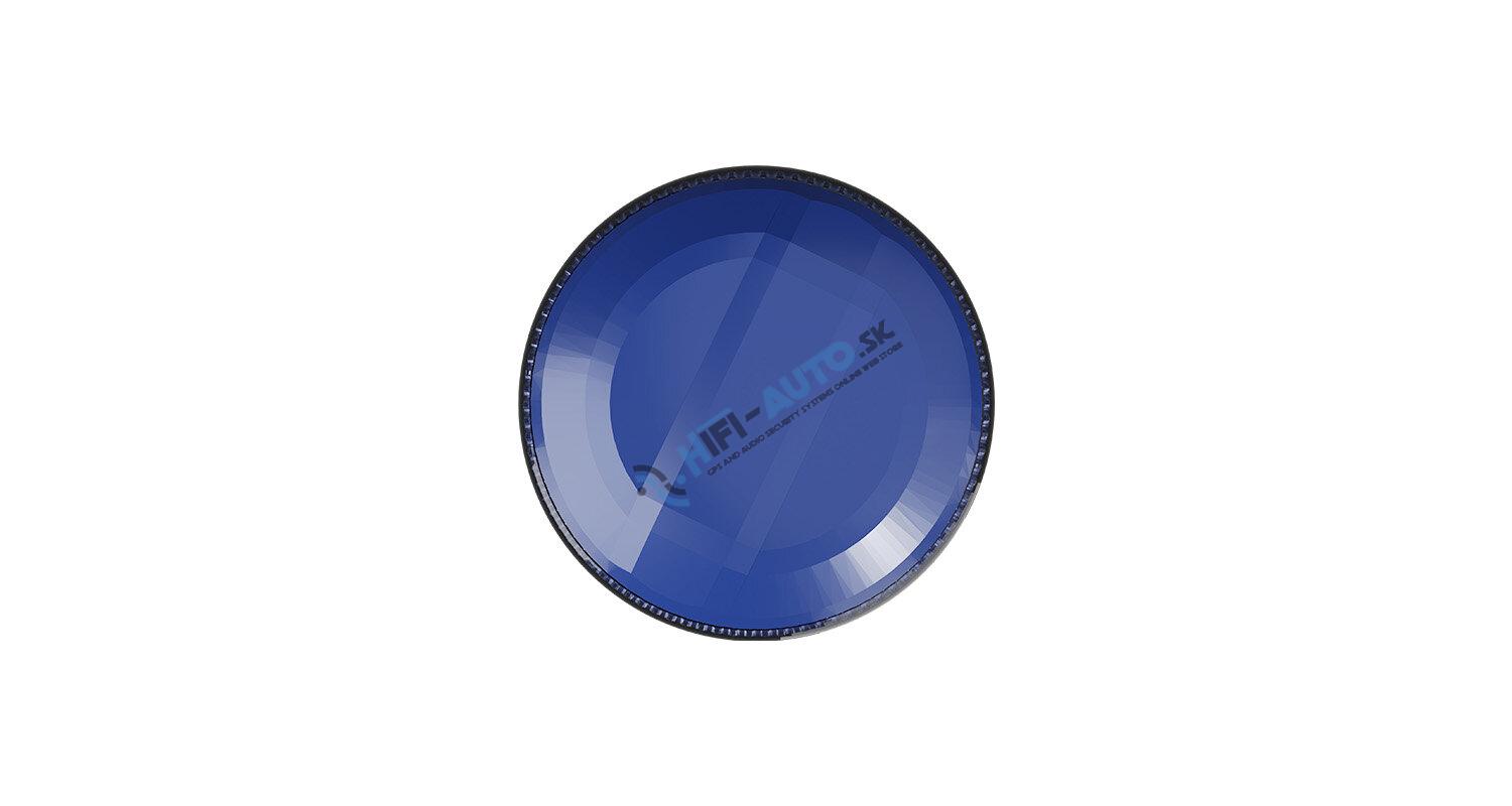 Robustný modrý LED maják, modrý hliník, 96W, ECE R65