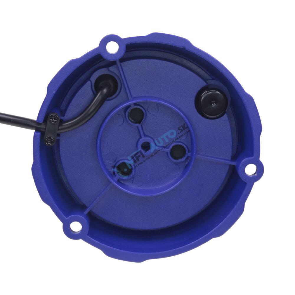 Robustný modrý LED maják, modrý hliník, 48W, ECE R65