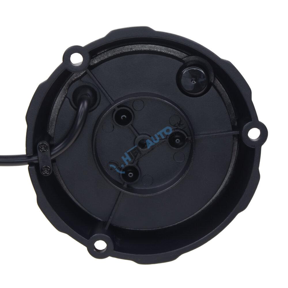 Robustný modrý LED maják, čierny hliník, 48W, ECE R65