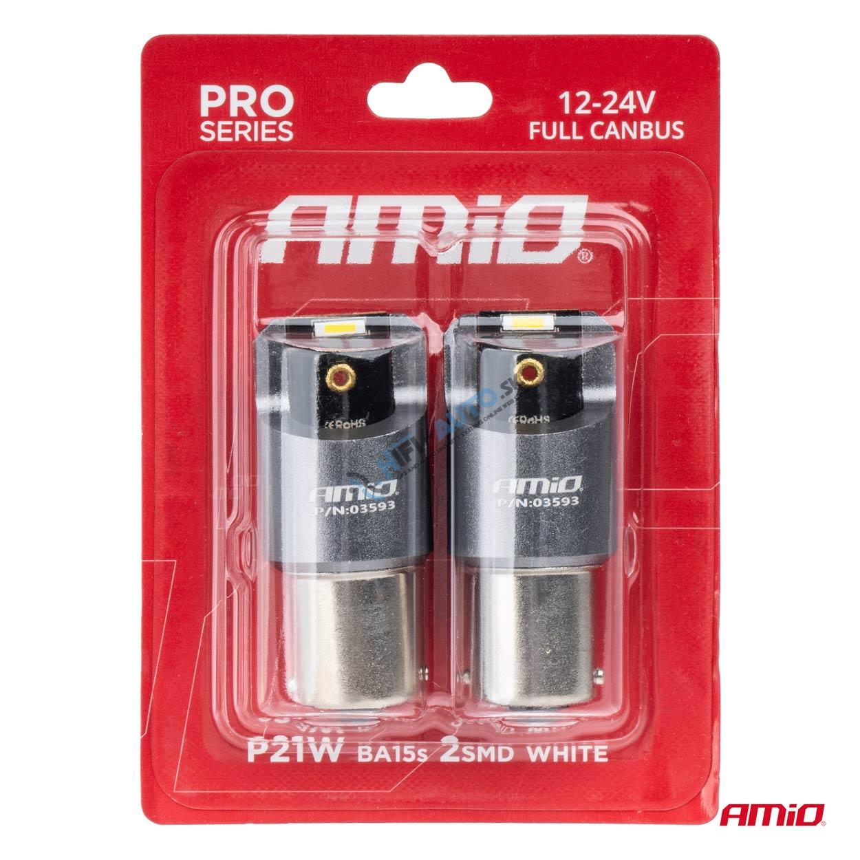 LED žiarovka FULL CANBUS PRO BA15S P21W 2x1860SMD biele12V 24V