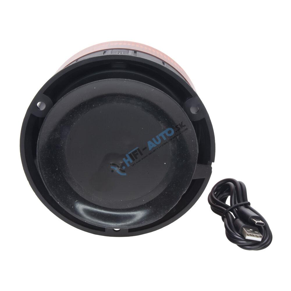 AKU LED maják, 39xLED oranžový, magnet, ECE R65