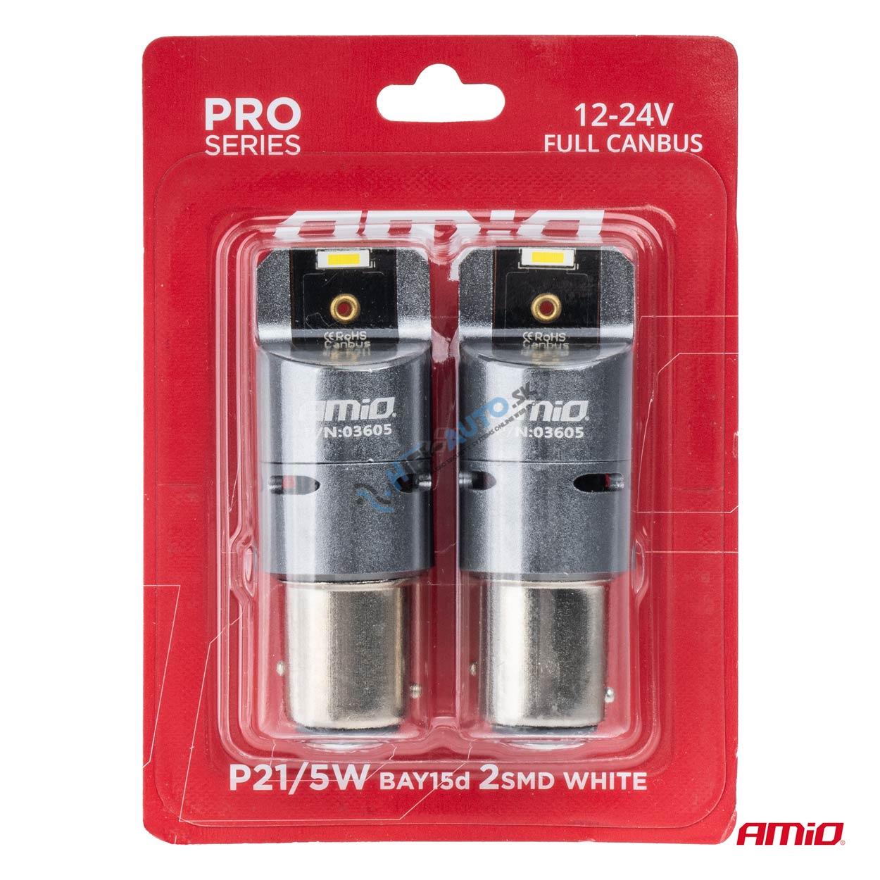 LED žiarovka FULL CANBUS PRO BAY15D P21/5W 2x1860SMD biele 12V 24V