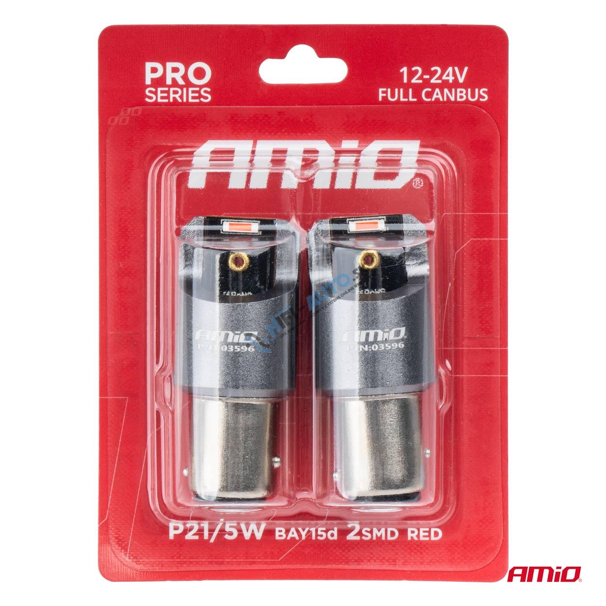 LED žiarovka FULL CANBUS PRO P21/5W 2x1860 SMD červené 12V 24V