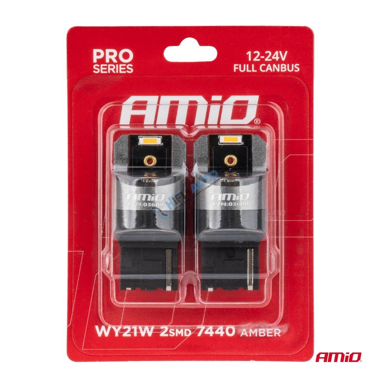 LED žiarovka FULL CANBUS PRO WY21W 2x1860 SMD amber 12V 24V