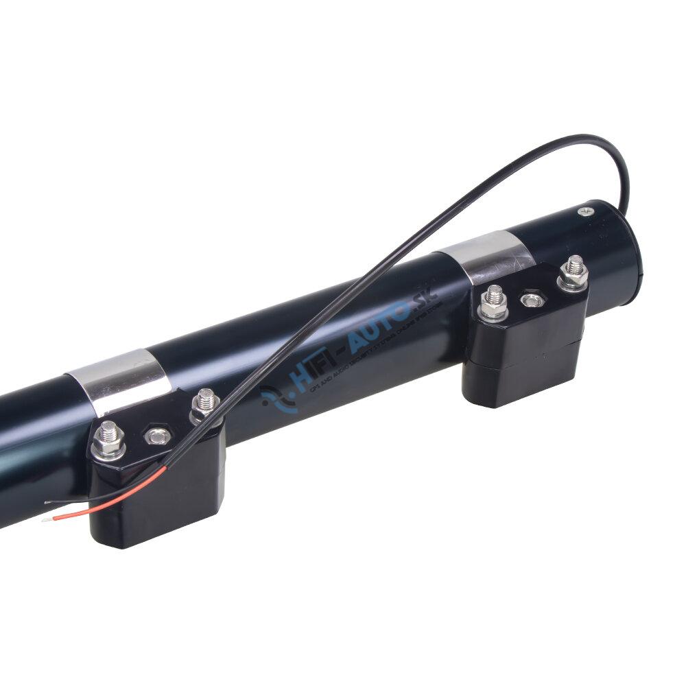 LED maják, 12-24V, 12x3W oranžový s teleskopickou tyčou na motocykel, ECE R65 R10