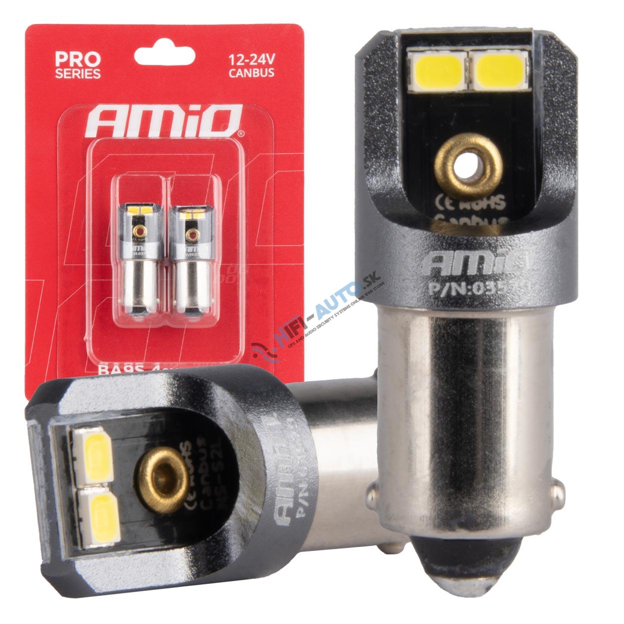 LED žiarovka CANBUS PRO T4W BA9S 4x2016 SMD biele 12V 24V