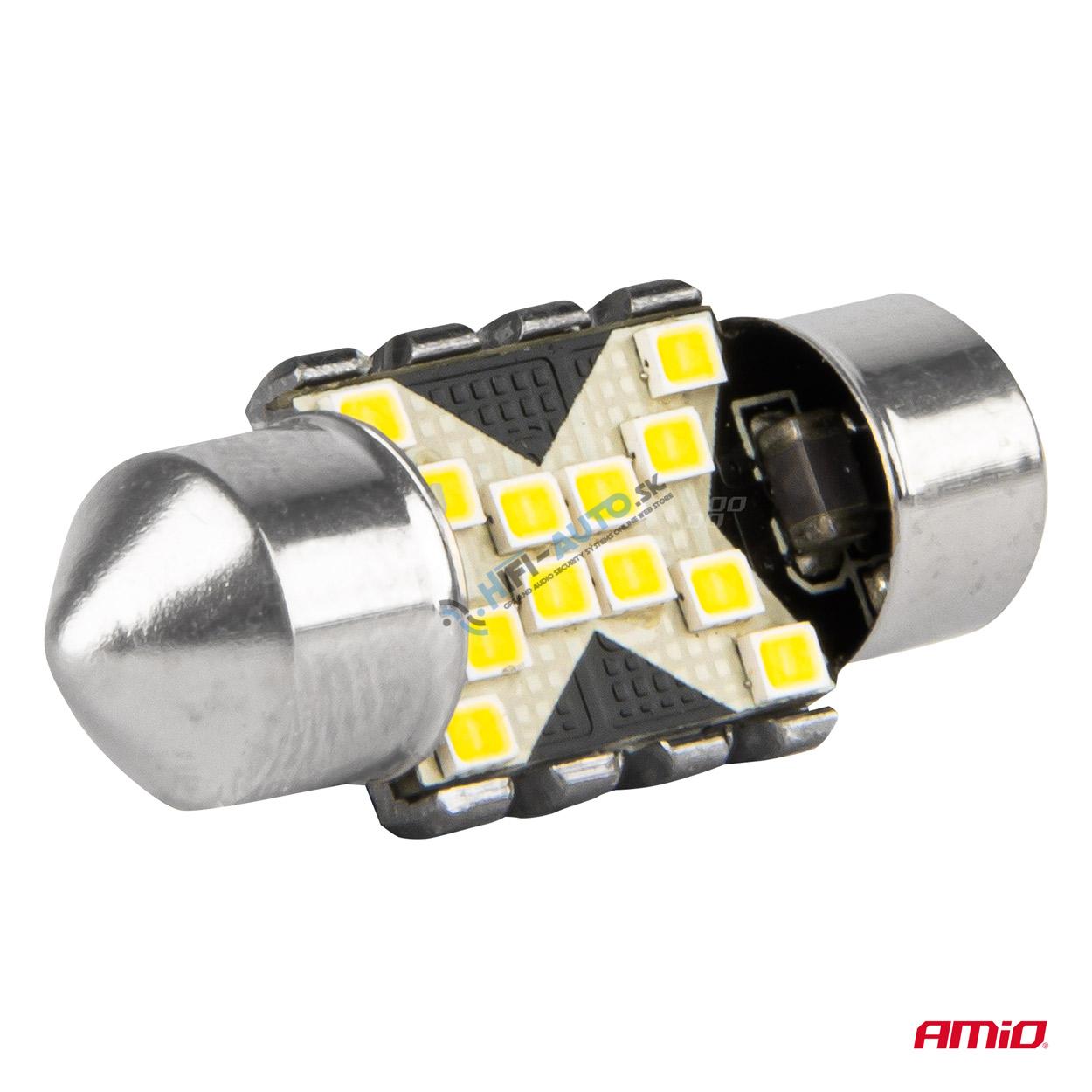 LED žiarovka CANBUS 12SMD Festoon C5W 2016 31mm White 12/24V
