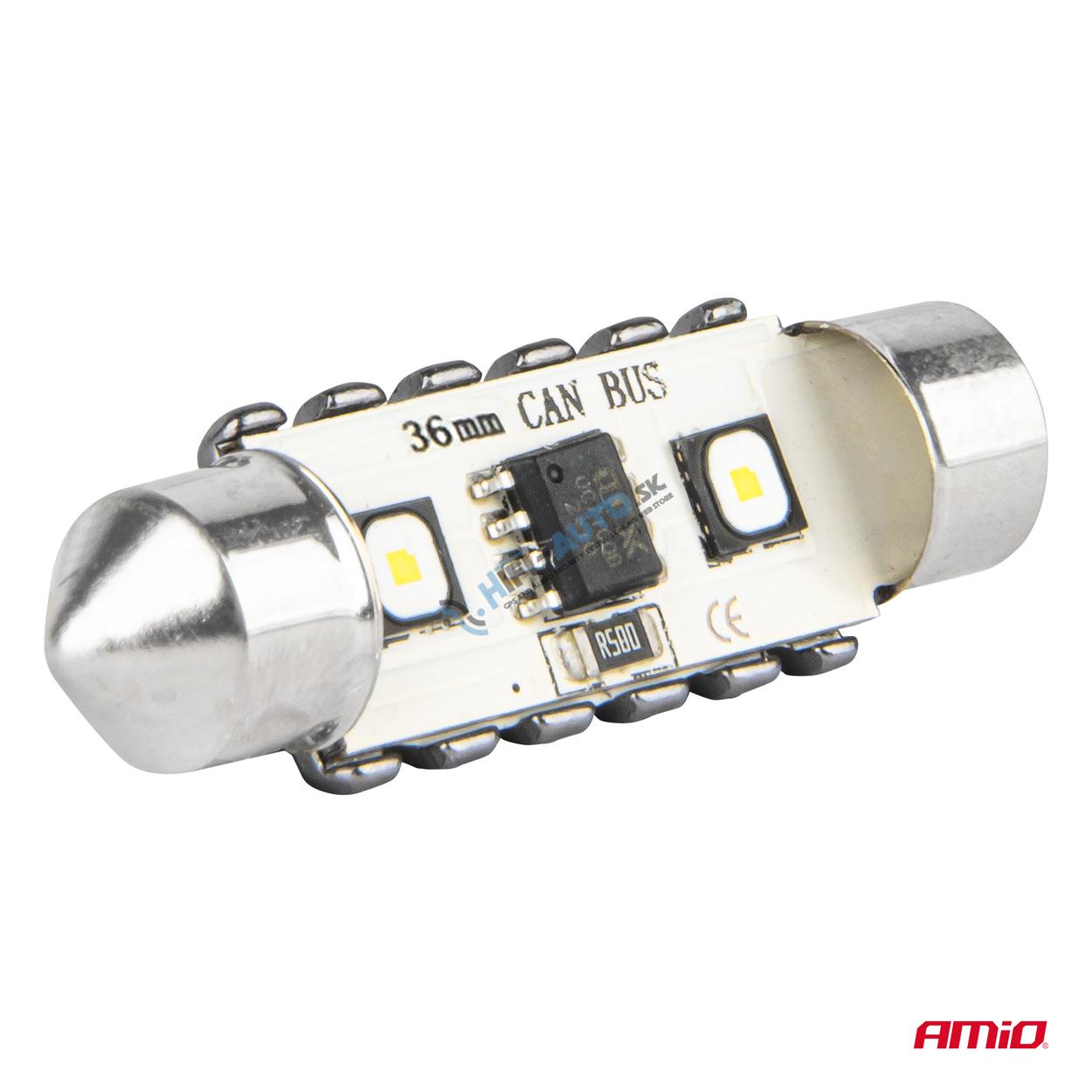 LED žiarovka CANBUS 12SMD Festoon C5W 3838 36mm White 12/24V
