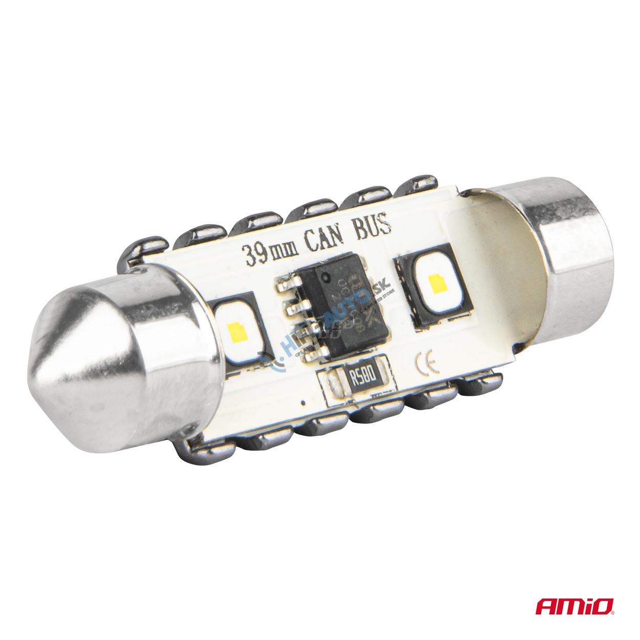 LED žiarovka CANBUS 12SMD Festoon C5W 3838 39mm White 12/24V