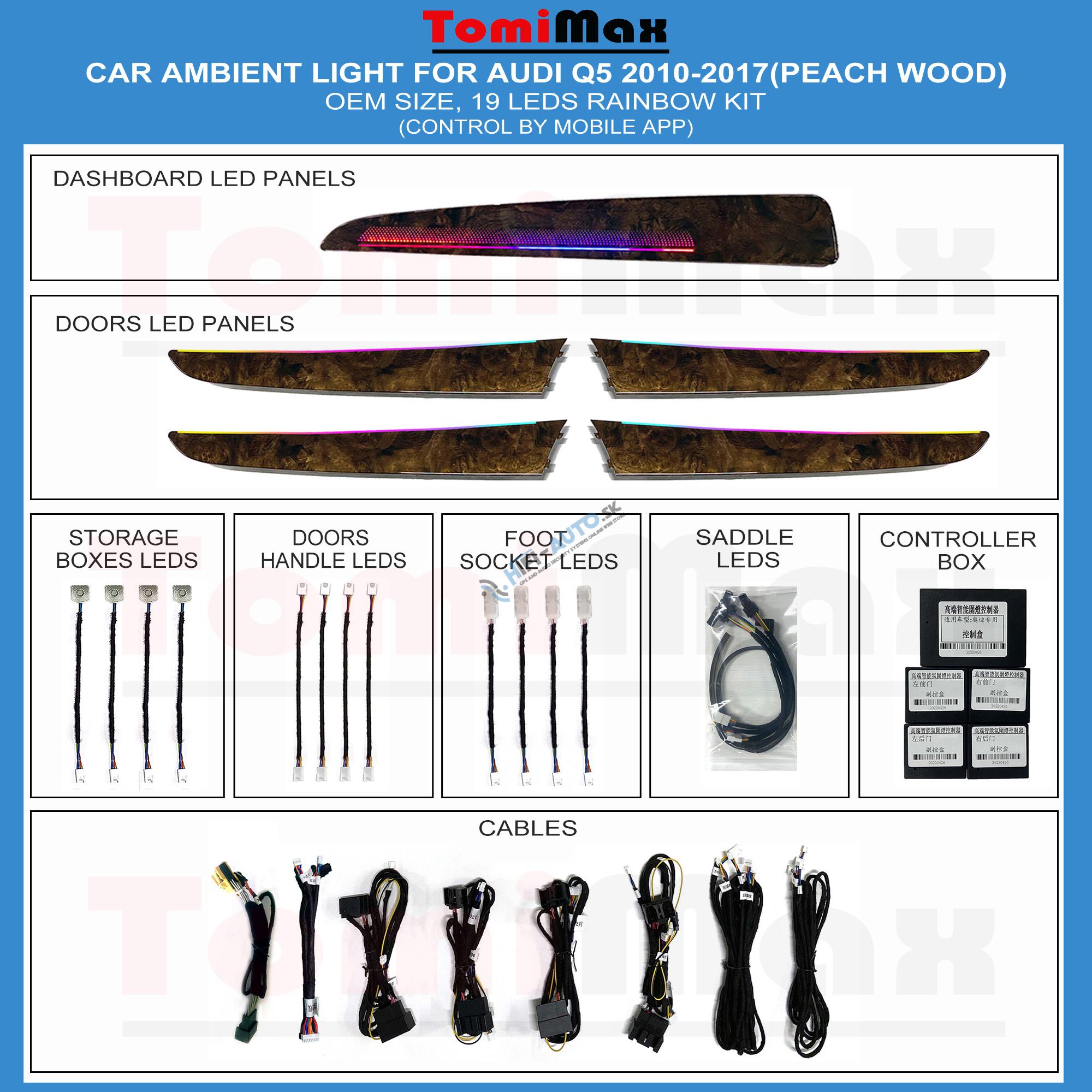 Ambientné osvetlenie Audi Q5 2010-2017