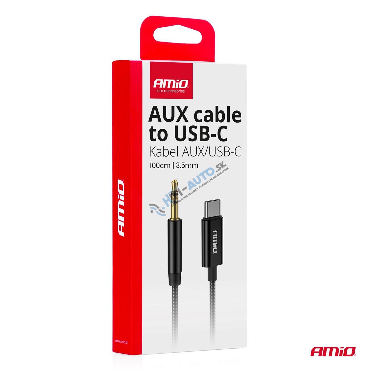 Kábel USB-C na TYP AUX Mini Jack 3,5mm 1m