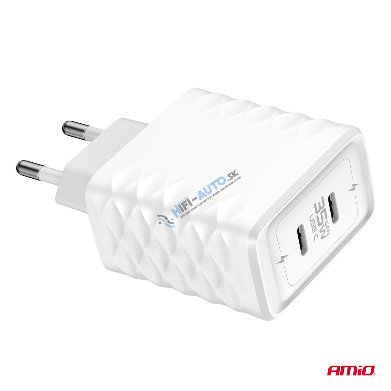 Sieťová nabíjačka Quick Charger 35W 2xUSB-C 