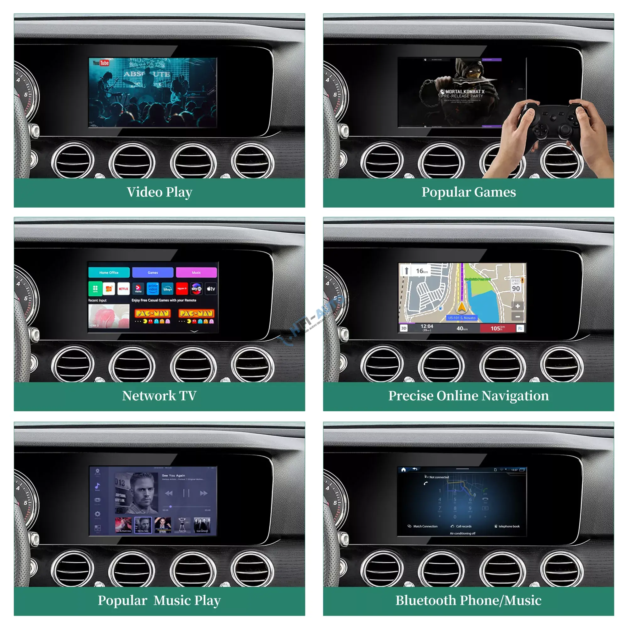 Android Auto + CarPlay + Android pre Mercedes E