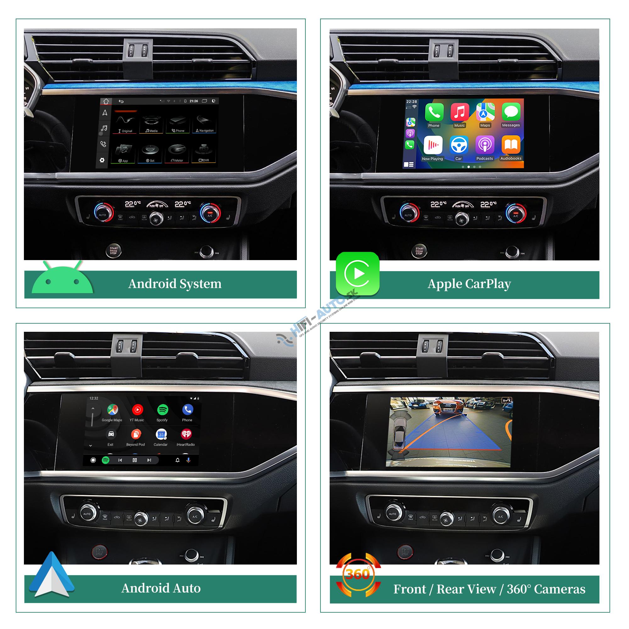 Android Auto + CarPlay + Android pre Audi A1/Q3