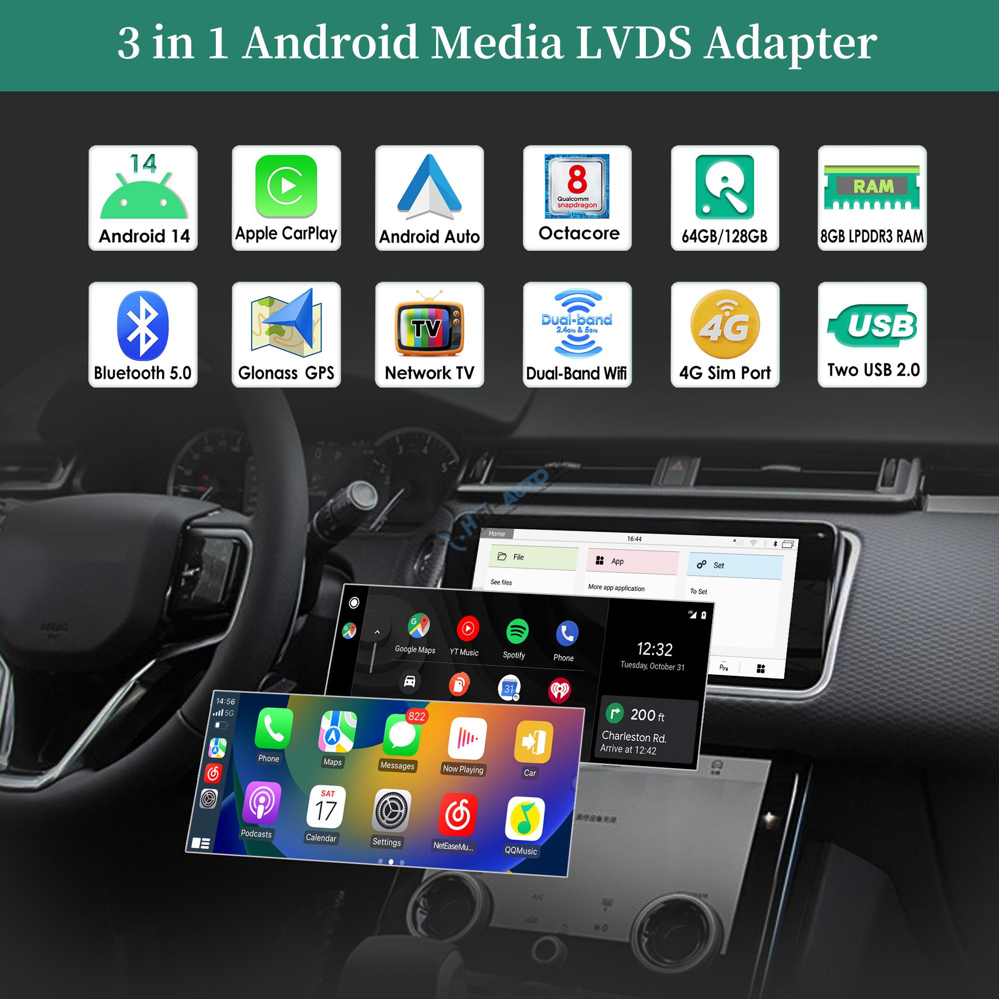 Android Auto + CarPlay + Android pre Range Rover Velar, Land Rover, Jaguar