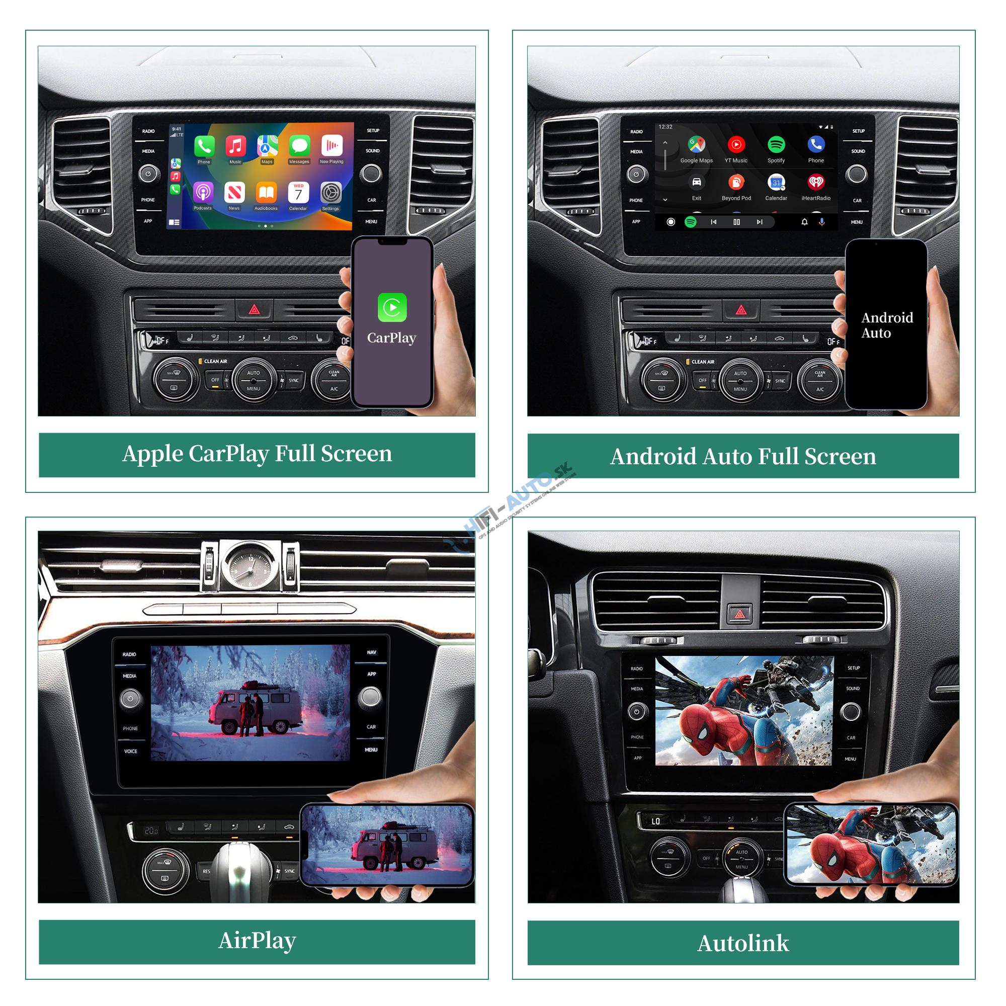 Android Auto + CarPlay + Android pre Volkswagen, Golf 7, Sportsvan, Volkswagen CC, Volkswagen Touareg