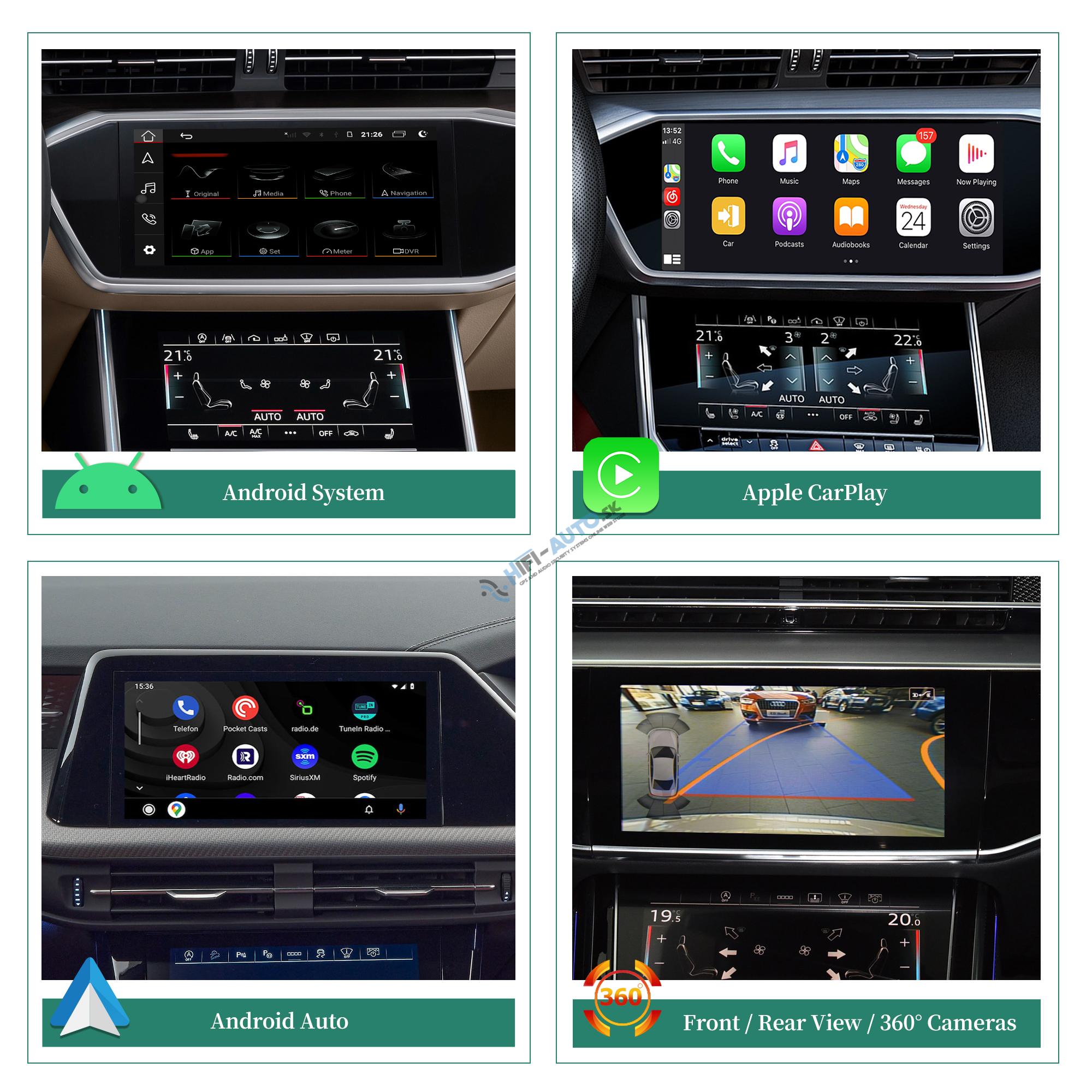 Android Auto + CarPlay + Android pre AUDI A6, A7, A8, Q8