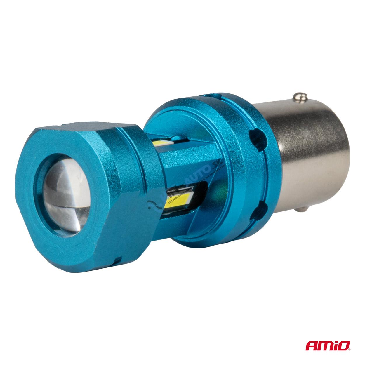 CANBUS LED žiarovka 1156 BA15S P21W R10W R5W 4SMD 1860 Biele 12V 24V