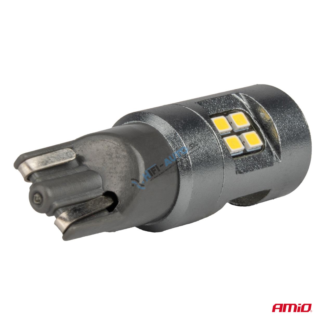 LED žiarovka CANBUS T10 W5W 9 SMD 3030 Biela 12V 24V 36V 48V