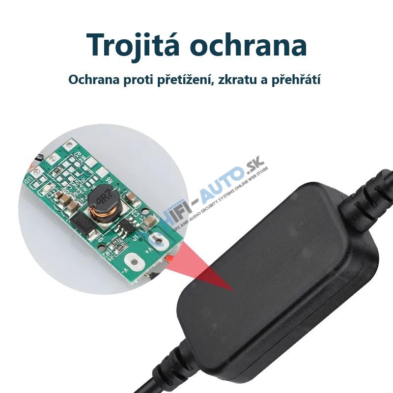 Redukcia s meničom napätia USB-C/CL zásuvka - 5V/12V, 1A