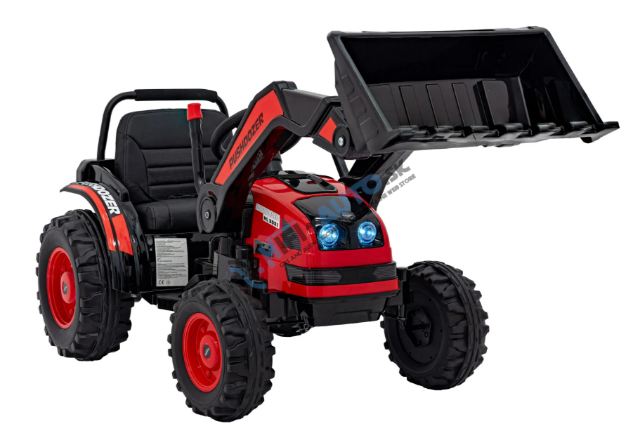 Elektrický bager – červený