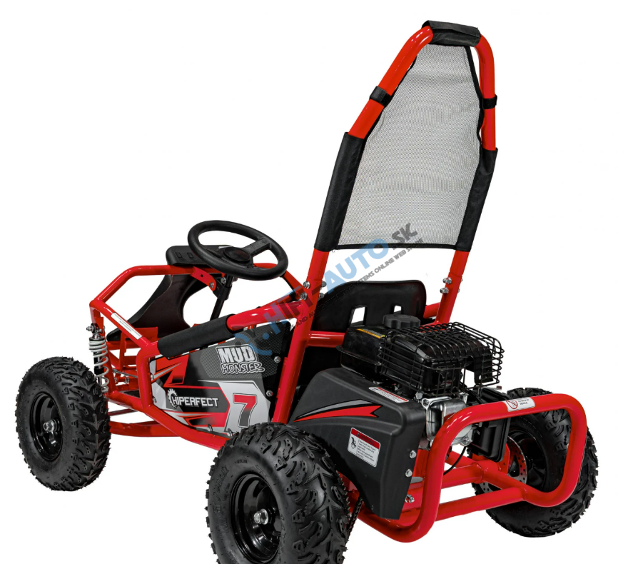 Detská benzínová motokára MUD MONSTER červená