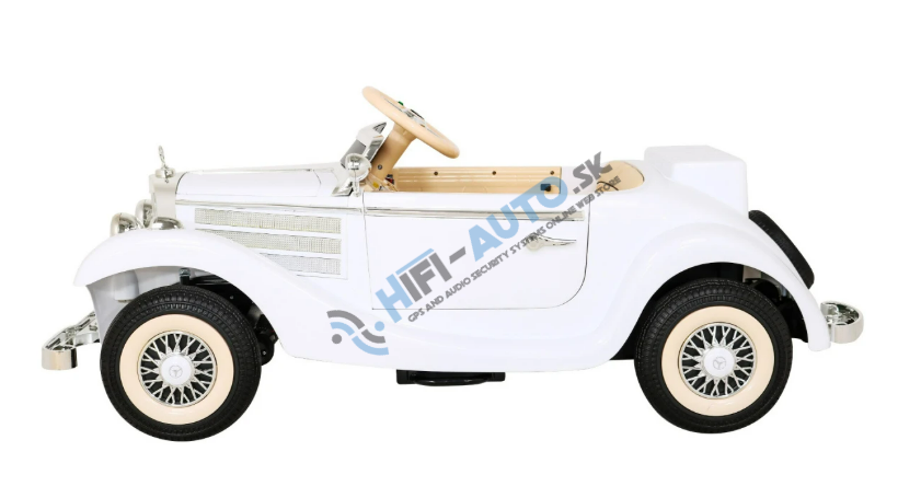 Elektrické autíčko Mercedes Benz 540A Retro - nelakované - biele