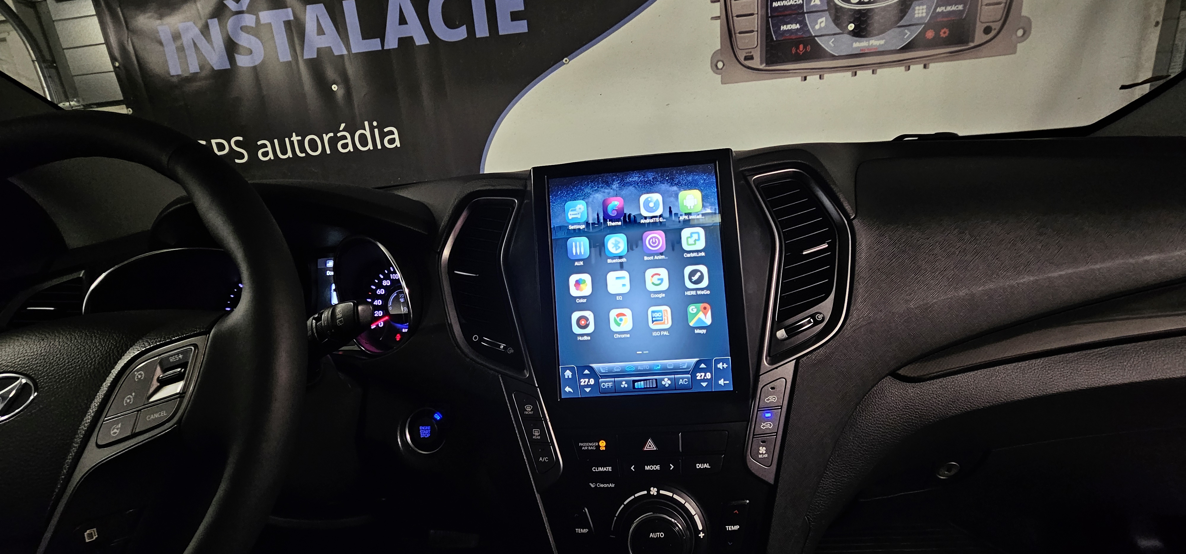 ANDROID 15 Hyundai Santa Fe TESLA style autorádio