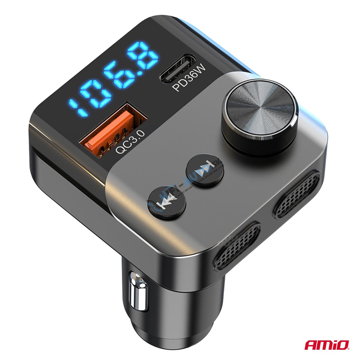 FM transmitter 1×USB-A 1×USB-C 12/24V