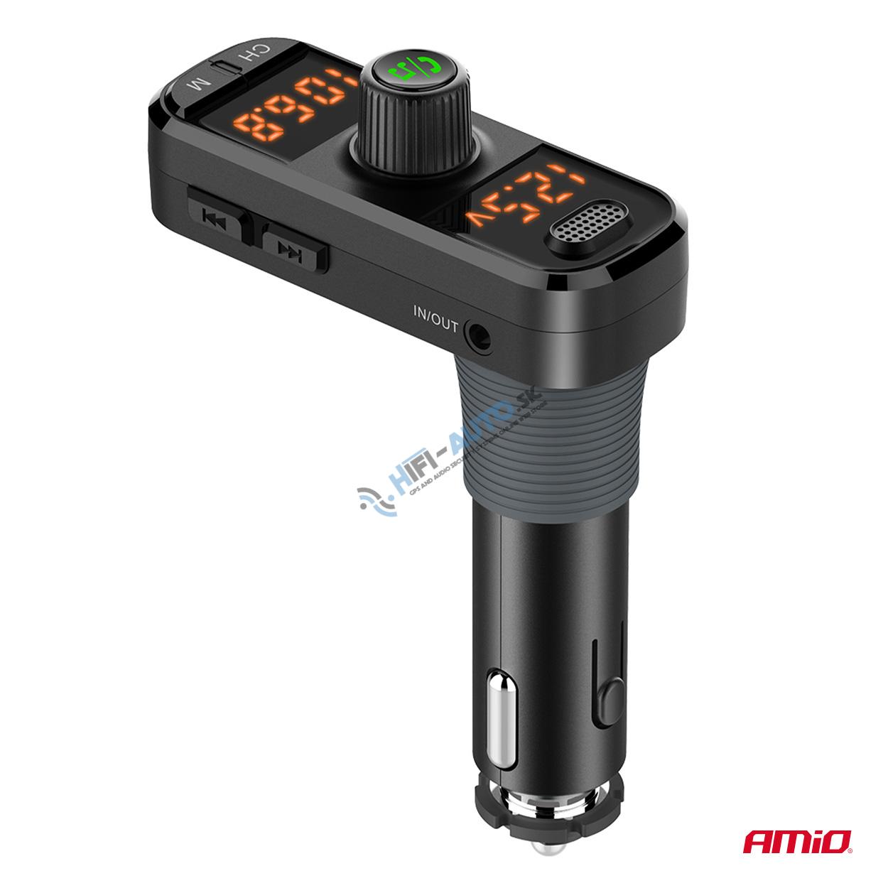 FM transmitter 2×USB-A 1×USB-C mircoSD 12V 24V