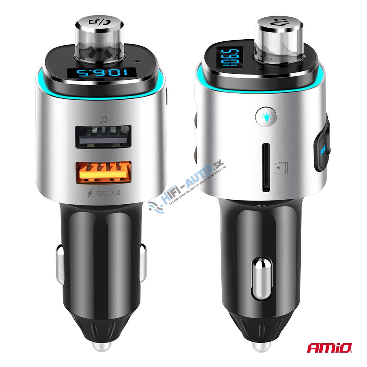 FM transmitter 2×USB-A microSD 12/24V