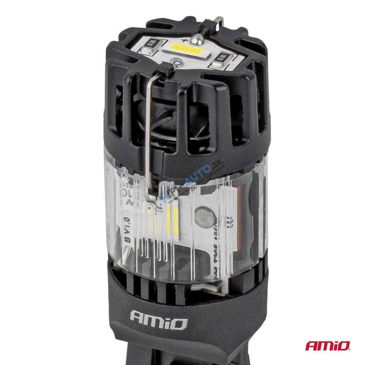 LED žiarovka LumiTec T20S 7440 W21W 12V FULL CANBUS biela 1 ks