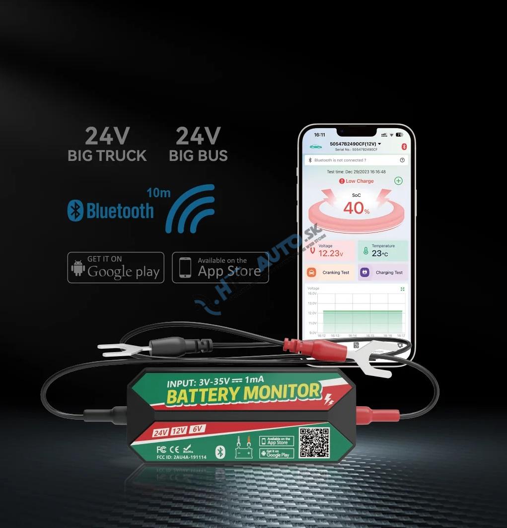 Bluetooth monitoring batérie CARCLEVER 6-24V