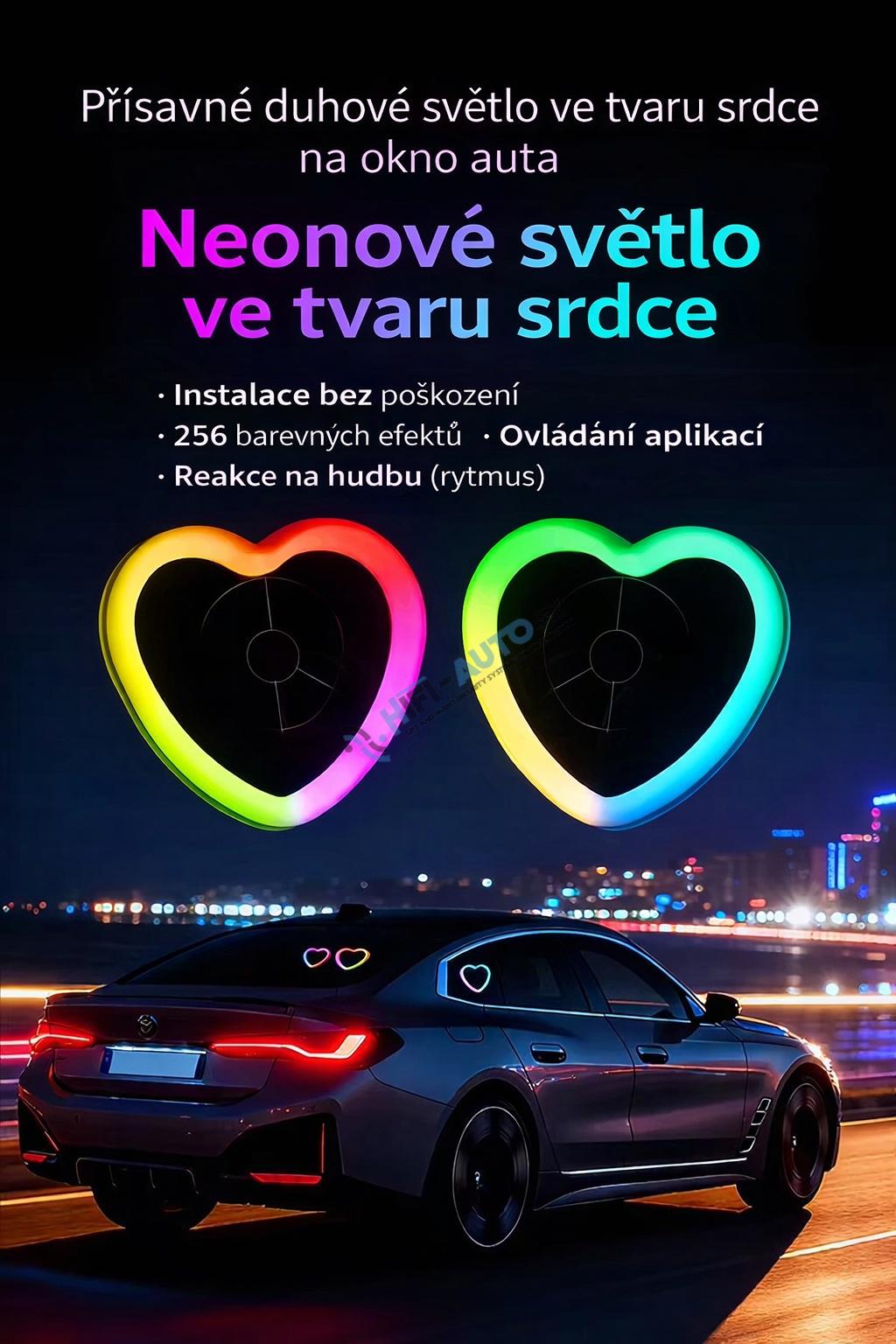 LED ambientné osvetlenie RGB "SRDCE", bluetooth
