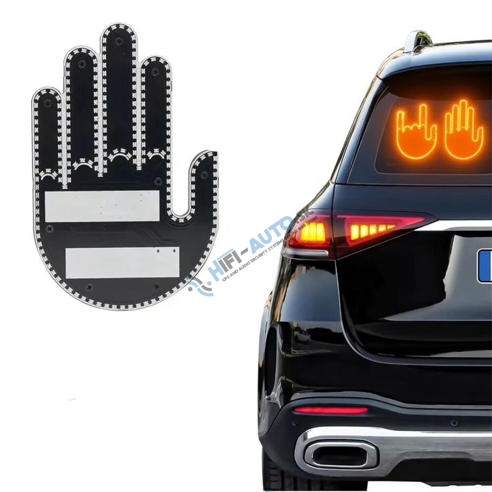 LED banner v tvare ruky