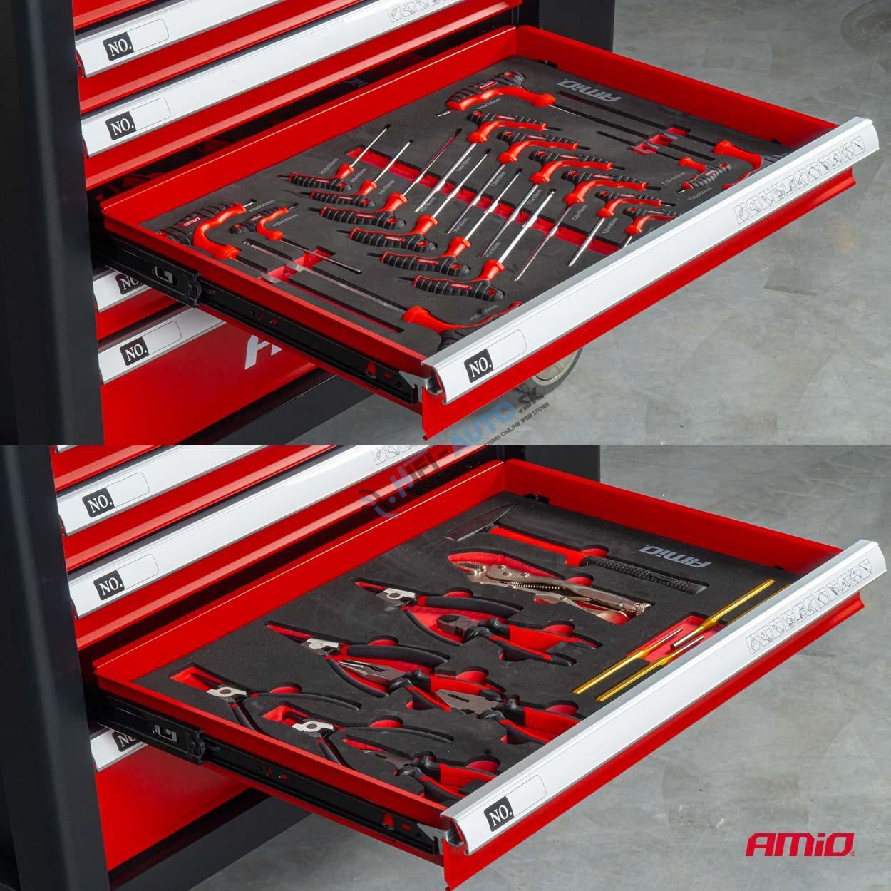 Dielenský vozík na náradie so súpravou 258 ks náradia 840 x 460 x 870 mm